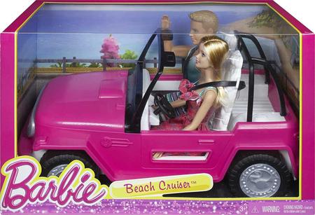 Boneca Barbie Carro jipe de Praia com Ken Original Mattel no Shoptime