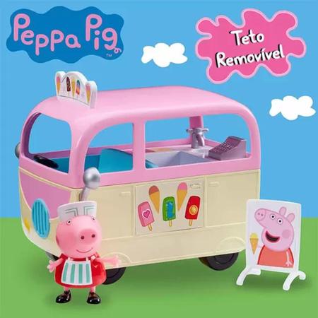 Imagem de Veículos Da Peppa - Caminhão De Sorvete com 1 Figura Articulada Peppa Pig - Sunny 2307
