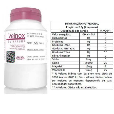 Imagem de Veinox Extra Pump (120 caps) - Power Supplements