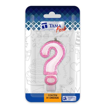 Vela Aniversário Branco Glitter Rosa Nº C/ 1 Un. - Tamarozzi Imagem de Vela Aniversário Branco Glitter Rosa Nº C/ 1 Un.