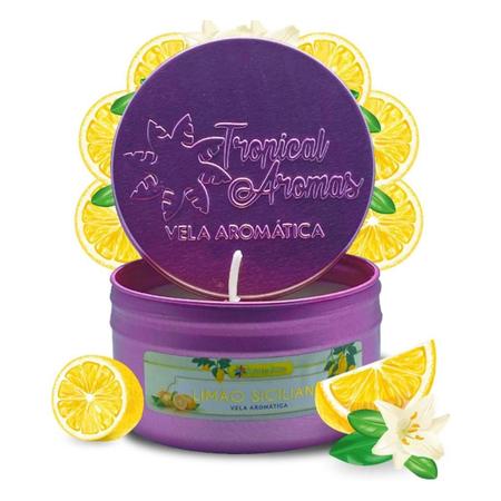 Imagem de Vela Aromática 95g Limão Siciliano Tropical Aromas