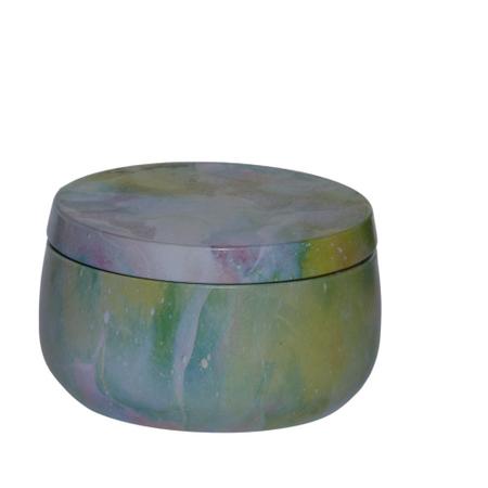 Imagem de Vela Aromática Vegetal Artesanal Premium Na Lata Tie Dye 200G Vegana