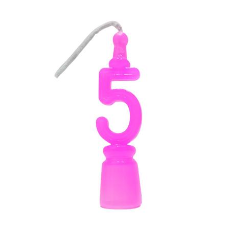 Vela de Bolo Aniversario Rosa Brilhante Purpurina 1 Unidade Imagem de Vela de Bolo Aniversario Rosa Brilhante Purpurina 1 Unidade