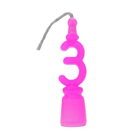 Vela de Bolo Aniversario Rosa Brilhante Purpurina 1 Unidade Imagem de Vela de Bolo Aniversario Rosa Brilhante Purpurina 1 Unidade