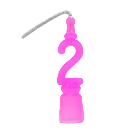 Vela de Bolo Aniversario Rosa Brilhante Purpurina 1 Unidade Imagem de Vela de Bolo Aniversario Rosa Brilhante Purpurina 1 Unidade