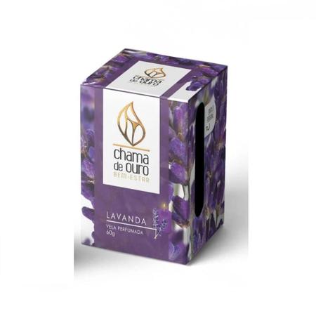 Imagem de Vela Perfumada Lavanda 60G - Chama De Ouro