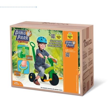 Velotrol triciclo andador com pedal mini moto de brinquedo com tres rodas  motoquinha infantil verde motinha de plastico motoca com empurrador