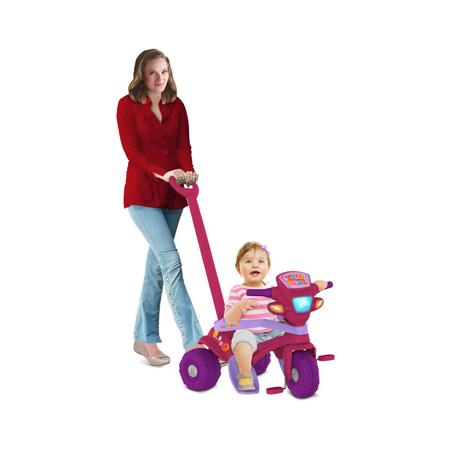 TRICICLO INFANTIL MOTOBAN PASSEIO PREMIUM ROSA - BANDEIRANTES -836