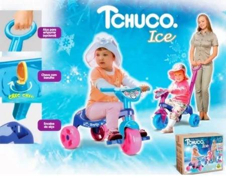 Triciclo Motoca Infantil Ice Com Haste Tchuco Samba Toys