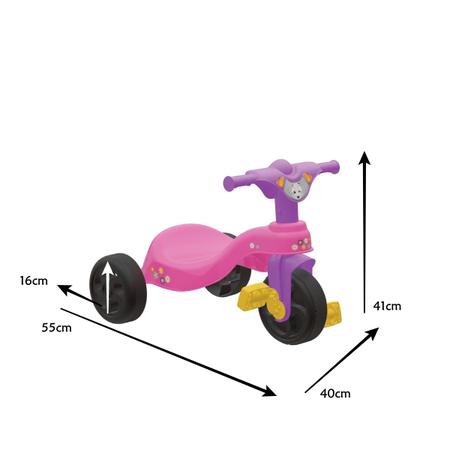 Brinquedo Motoca Triciclo Oncinha Racer Rosa - Xalingo