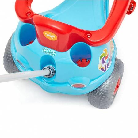 Imagem de Velotrol Triciclo Carrinho de Passeio Velocita Azul Calesita