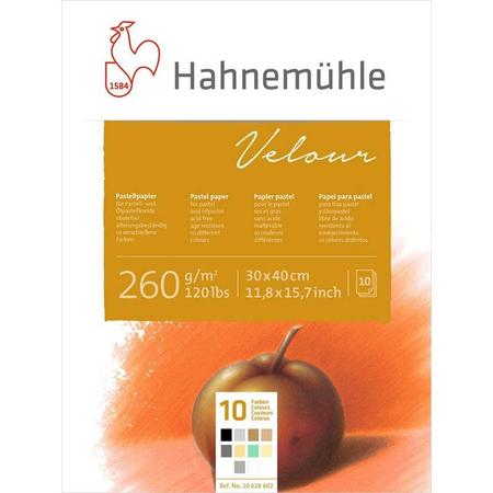 Imagem de Velour Hahenmeuhle 260g 30x40 10fls Coloridas