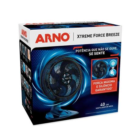 Imagem de Ventilador Arno Xtreme Force Breeze 40cm Mesa Preto VB40  127 Volts