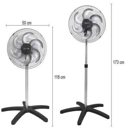 Ventilador Coluna 50cm Bivolt 200W Industrial Turbo Turbão 6 Pás Grade 120  Fios GF Vitalex com o Melhor Preço é no Zoom