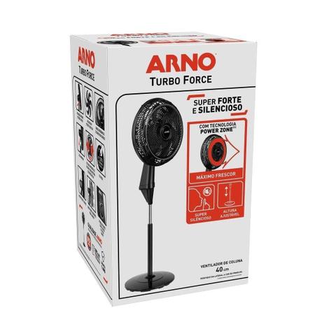 Imagem de Ventilador de Coluna 40cm Arno VFC4 Turbo Force, 6 Pás, Preto