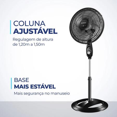 Imagem de Ventilador de Coluna Mondial Super Power 6 Pás VSP-40C-NB - 40cm 110V