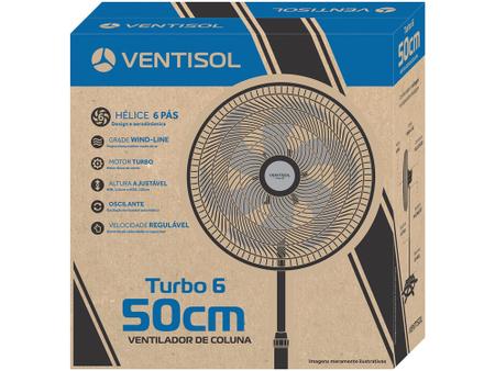 Imagem de Ventilador de Coluna Ventisol Voc Turbo 6 - 50cm 3 Velocidades 127V