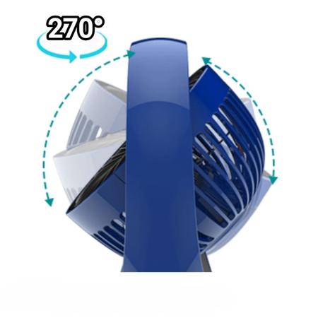 Imagem de Ventilador De Mesa 3 Velocidade Ventilador Pequeno Portátil Azul