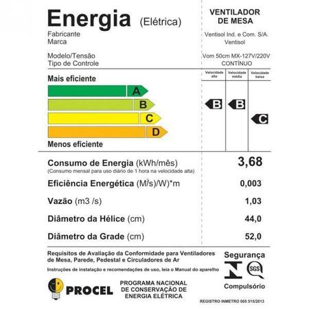 Imagem de Ventilador de Mesa 50cm Premium Ventisol Bivolt