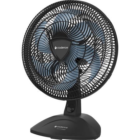 Imagem de Ventilador de Mesa Cadence Eros Turbo 127v Preto com Azul