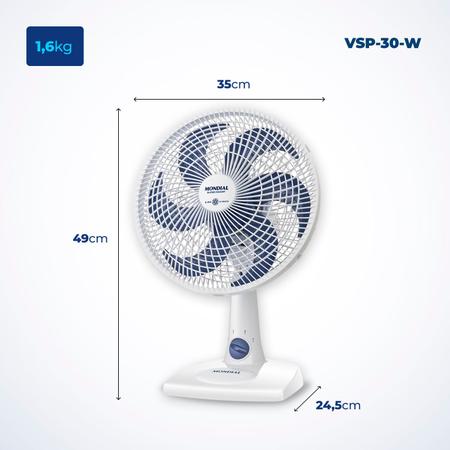 Imagem de Ventilador de Mesa Mondial - 06 Pás - VSP-30-W