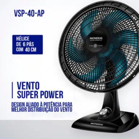 Imagem de Ventilador de Mesa Mondial Super Power 40cm 6 Pás 3 Velocidades VSP-40-AP