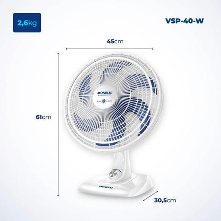 Imagem de Ventilador de Mesa Mondial Super Power VSP-40-W - 40cm 3 Velocidades