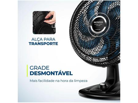 Imagem de Ventilador de Mesa Mondial Super Turbo VTX-40 Chrome 40cm 8 Pás 3 Velocidades