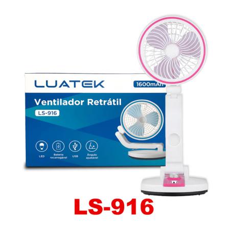 Imagem de Ventilador de Mesa Retrátil Altura máx: 45cm Altura mín: 15cm Diâmetro: 18 centímetros