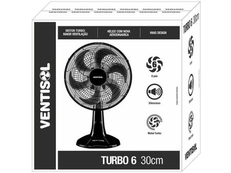 Imagem de Ventilador de Mesa Ventisol Premium Turbo 6  - 30cm 3 Velocidades