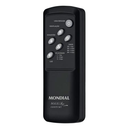 Imagem de Ventilador de teto 3 pás com controle remoto preto - Maxi Air Black Control - Mondial