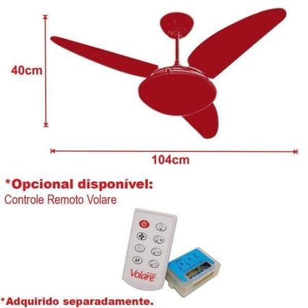 Imagem de Ventilador de Teto 3 Pás e Luminária Ventax 10 Volare