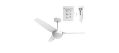 Imagem de Ventilador de teto Aliseu Jet branco Plus c/ controle remoto e de parede 127V