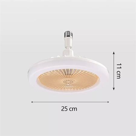 Imagem de Ventilador De Teto Lampada Inteligente Led Oscilante com Controle Remoto Para Escritorio Quarto Sala Cozinha