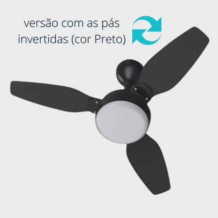 Imagem de Ventilador De Teto Legacy Led Preto E Tabaco 11178 Ventisol 