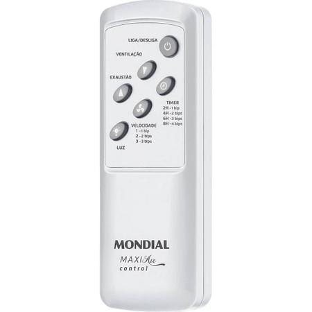 Imagem de Ventilador de Teto Mondial Maxi Air Branco com Controle Remoto 127V