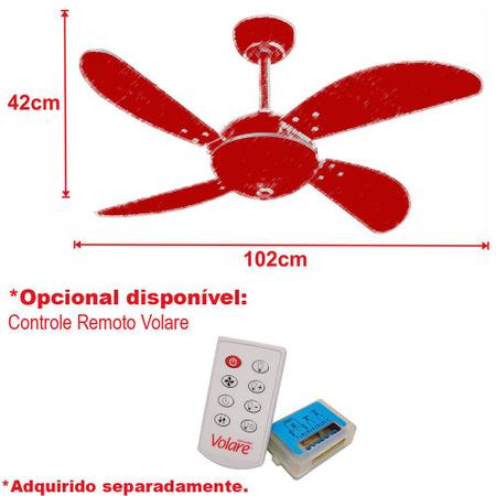 Imagem de Ventilador de Teto Volare Escovado Fly Office Tabaco 220V