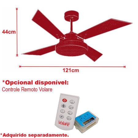 Imagem de Ventilador de Teto Volare Escovado R1 VD50 Tech Branco 127V