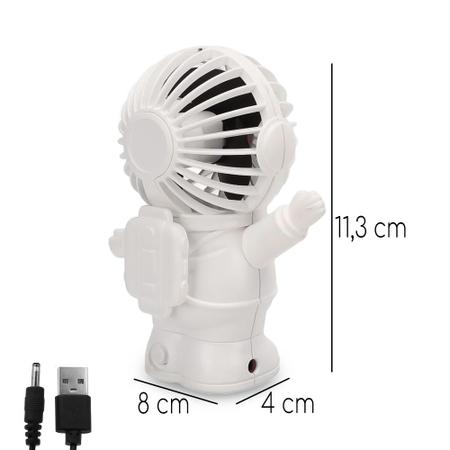 Imagem de Ventilador Pequeno De Mao Usb E Bateria Apoio Mesa Potente