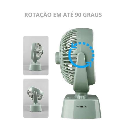 Imagem de Ventilador Pequeno Silencioso 3 Velocidades - Usb E Bivolt