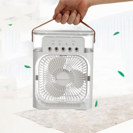 Imagem de Ventilador Portátil Pulverizador Umidificador e Aromatizador Ar Condicionador Refrigarador