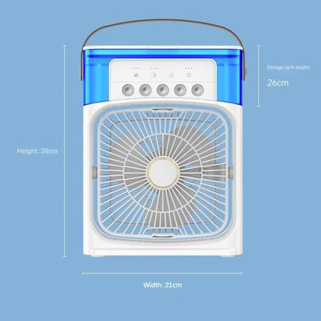 Imagem de Ventilador portátil refrigerador de ar umidificador 3em1 para escritório