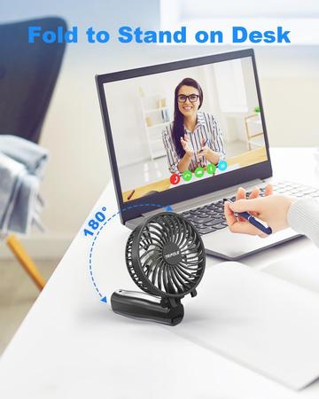 Imagem de Ventilador portátil TriPole Portable Mini de 3 velocidades USB recarregável