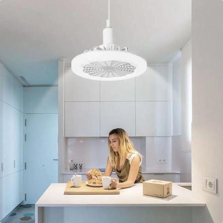 Imagem de Ventilador Silencioso Para Teto Moderno Led Luminária Sala