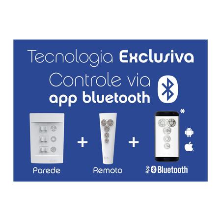 Imagem de Ventilador Teto Aliseu Smart Branco Bluetooth+Remoto+Parede