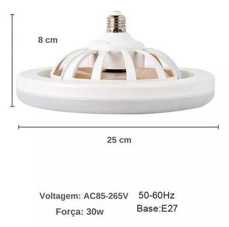 Imagem de Ventilador Teto Design Moderno: Luminária Led Ventilador