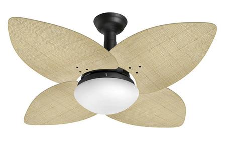 Imagem de Ventilador Teto Jet Aspen Venti-Delta Preto Rattan Natural