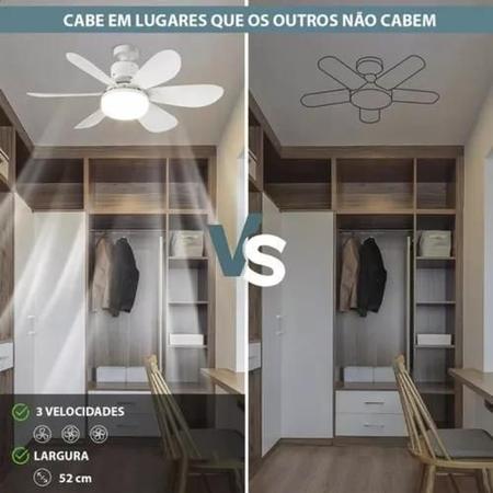 Imagem de Ventilador Teto Led 60W Integrado: Controle E Conforto Na