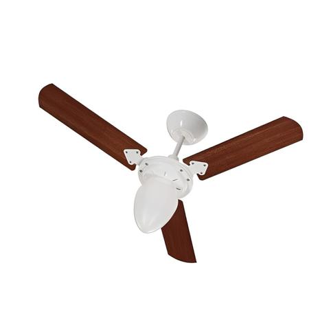 Ventilador Teto Silver Pêra New Branco C/ Pás Verniz - Tron Imagem de Ventilador Teto Silver Pêra New Branco C/ Pás Verniz