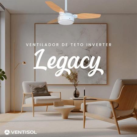Imagem de Ventilador Teto Ventisol Legacy Inverter 3 Pás Mdf Dupla Face